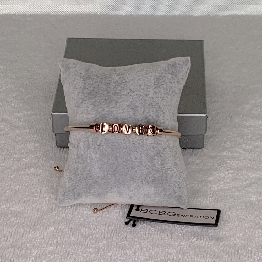 BCBGeneration “LOVE” Bracelet in Rose Gold 		NWT